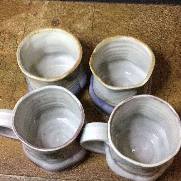 Drink, vintage pottery serving set 2 glasses 2 coffee cups and pitcher From Ben - Picture 2 of 12